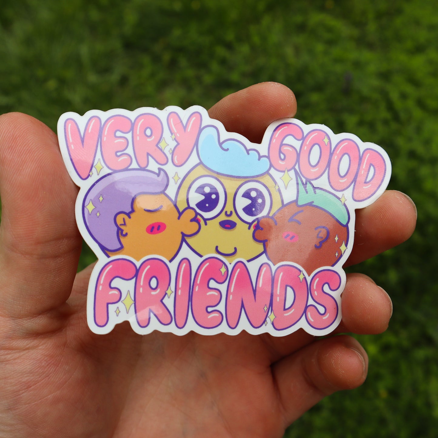 Very Good Friends Vinyl Sticker (3.5"x2.5")