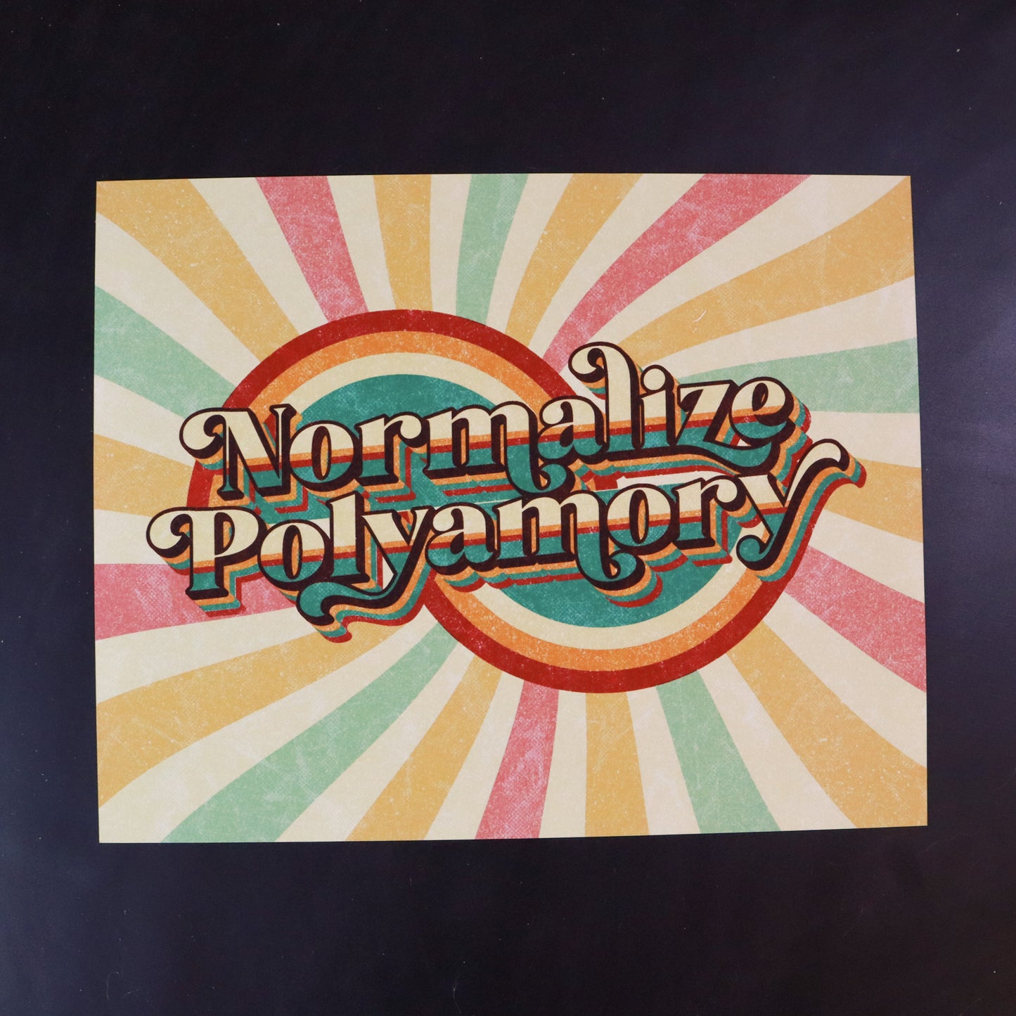 Normalize Polyamory Retro Art Print