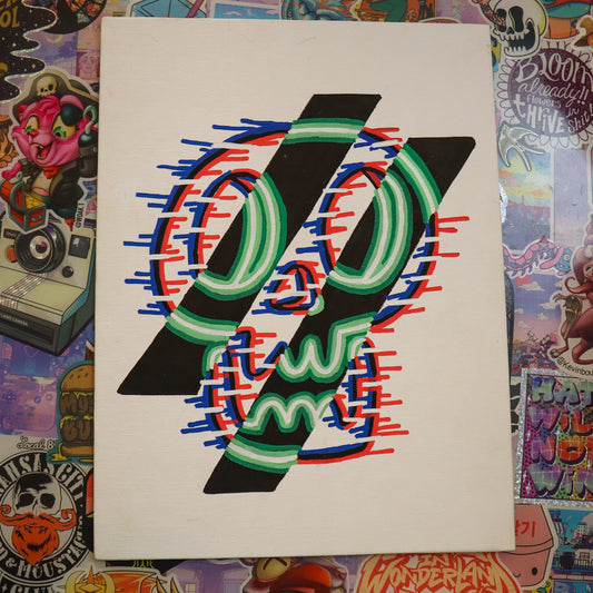 Glitch Skull Original Painting