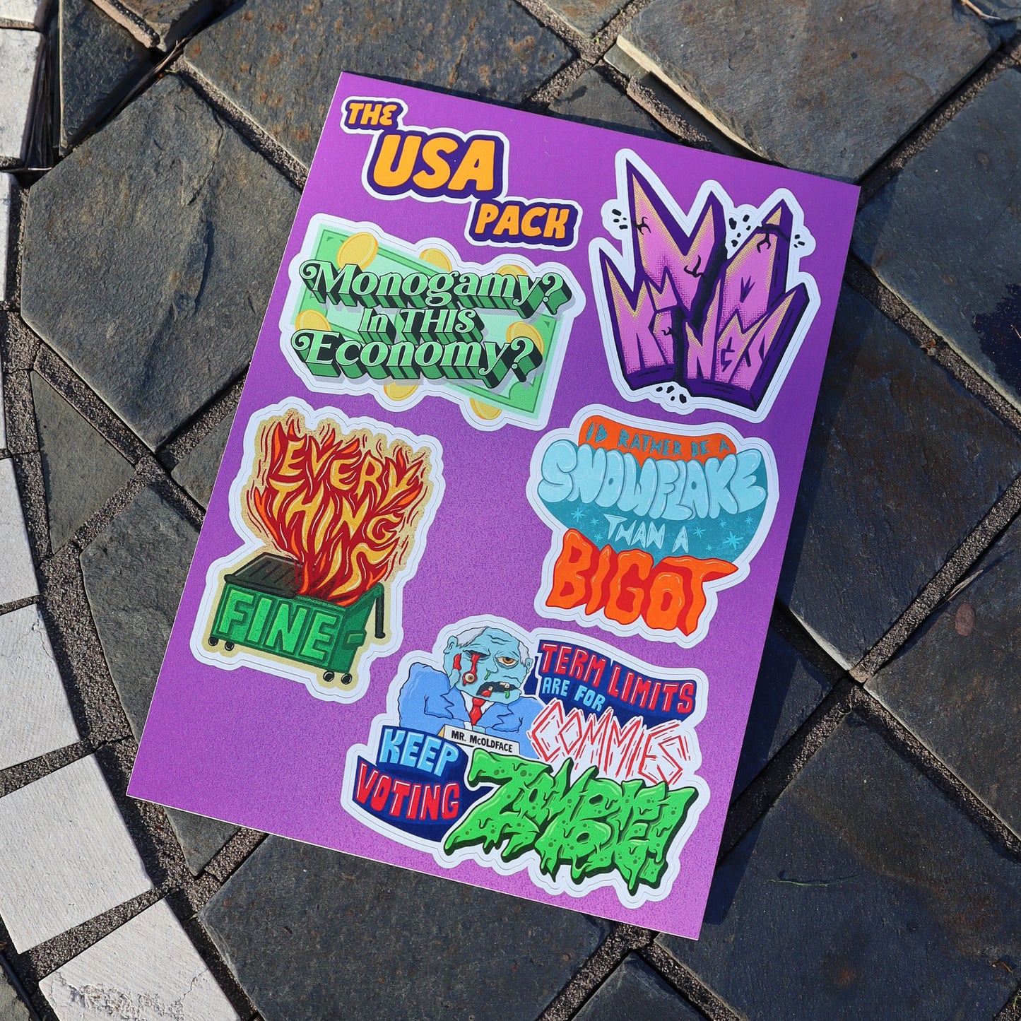 USA Vinyl Sticker Pack (2.5"-3" each)