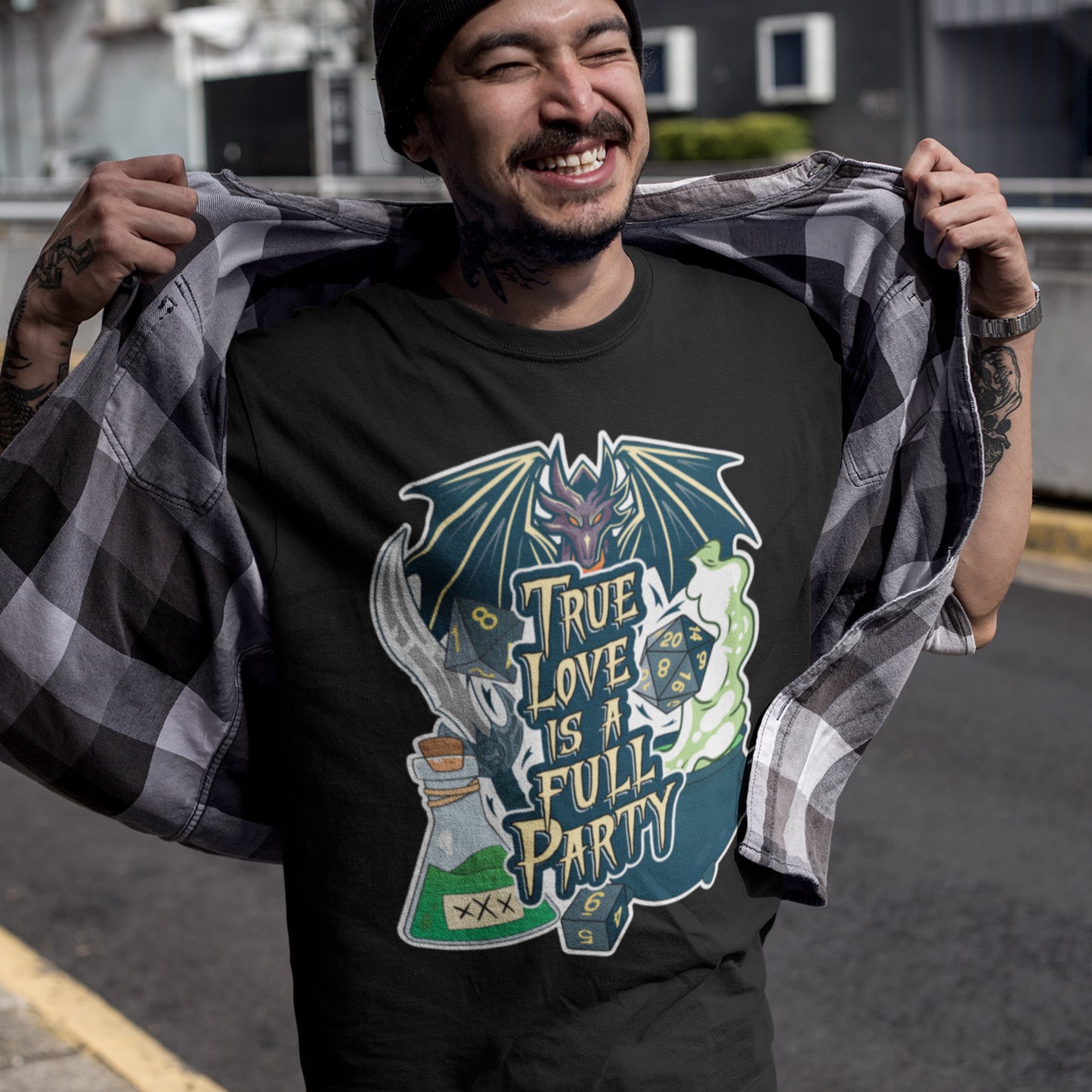 True Love is a Full Party Tee - Black