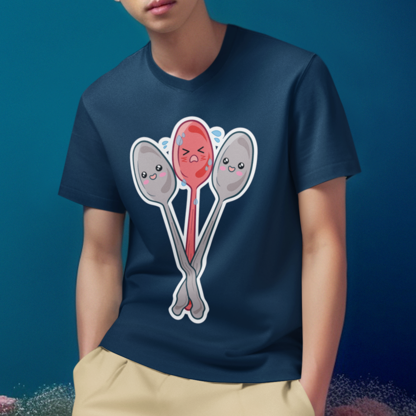 Middle Spoon Problems Polyamory Tee