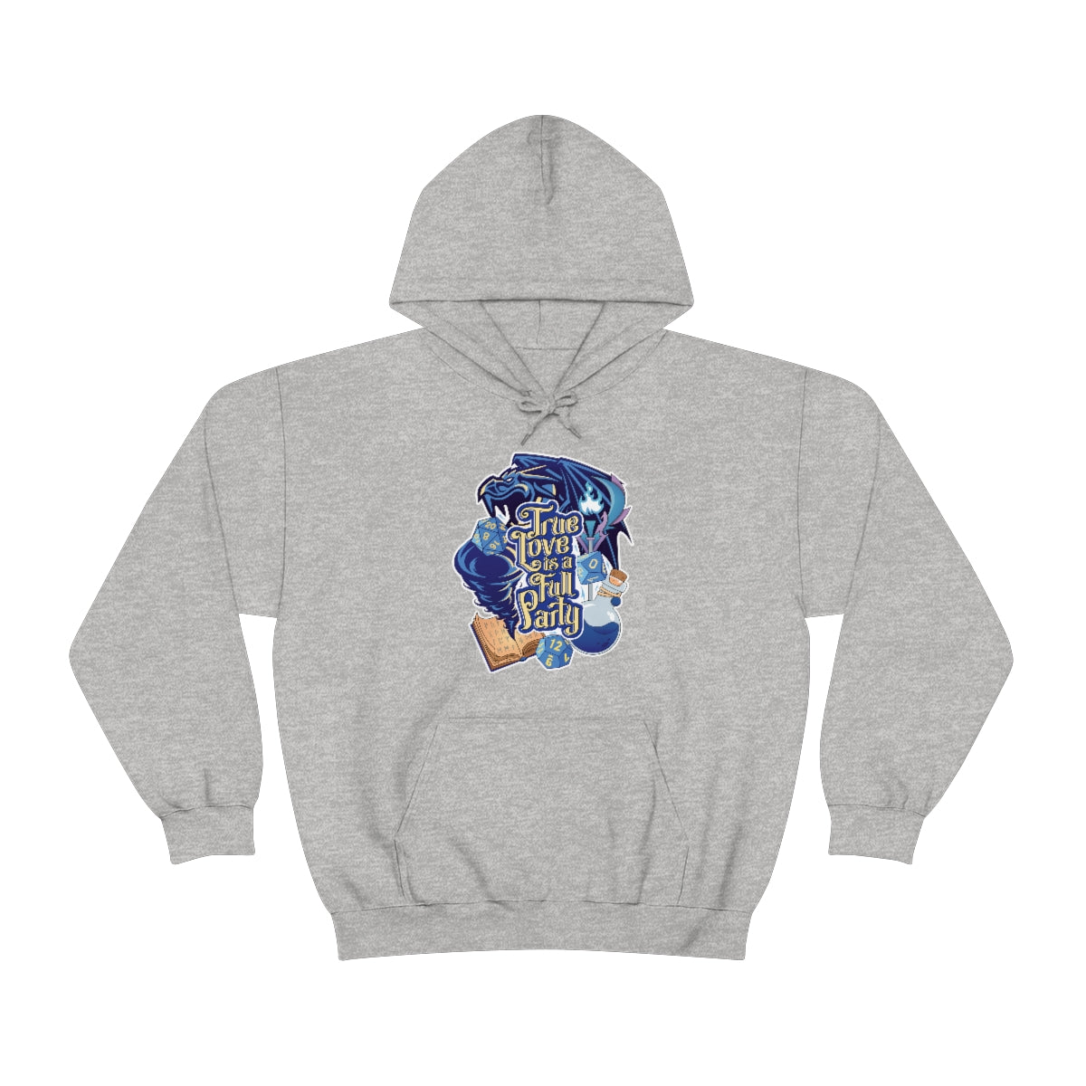 True Love is a Full Party Hoodie -Blue