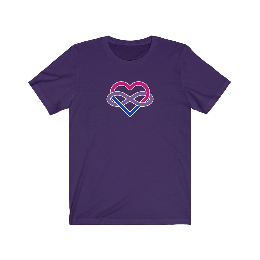 Bisexual Infinity Heart Polyamory Tee