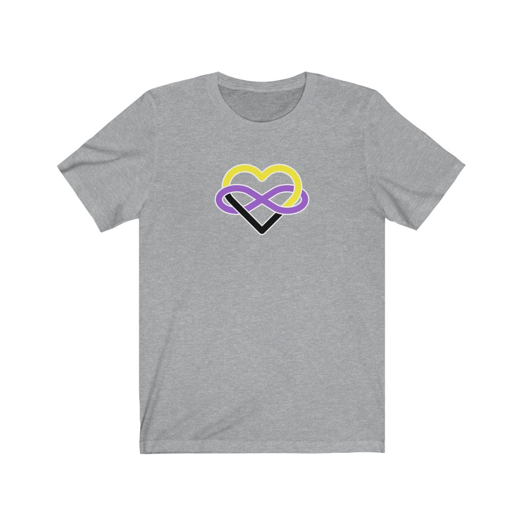 Nonbinary Infinity Heart Polyamory Tee