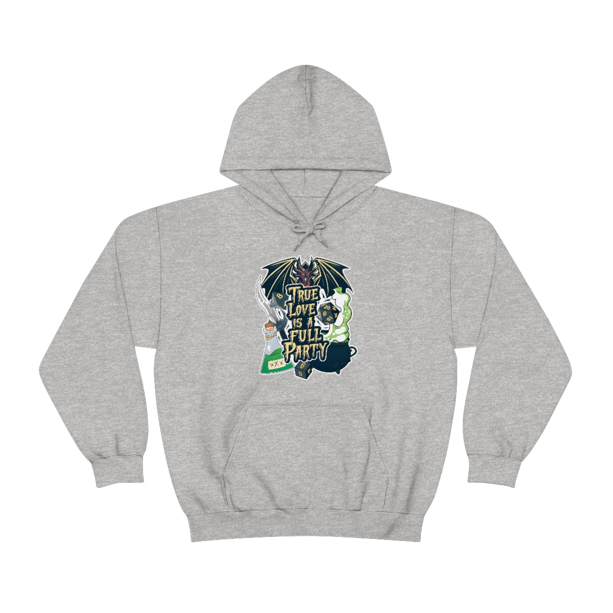 True Love is a Full Party Hoodie - Black