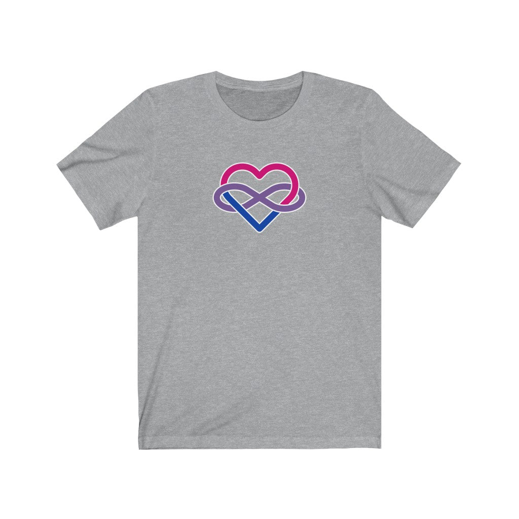 Bisexual Infinity Heart Polyamory Tee