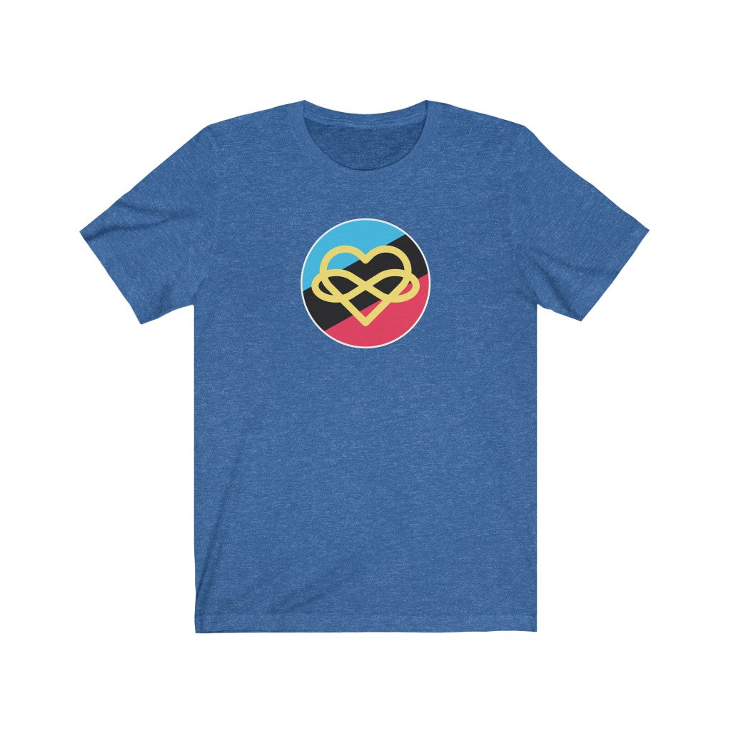 Polyamory Infinity Heart Circle Polyamory Tee
