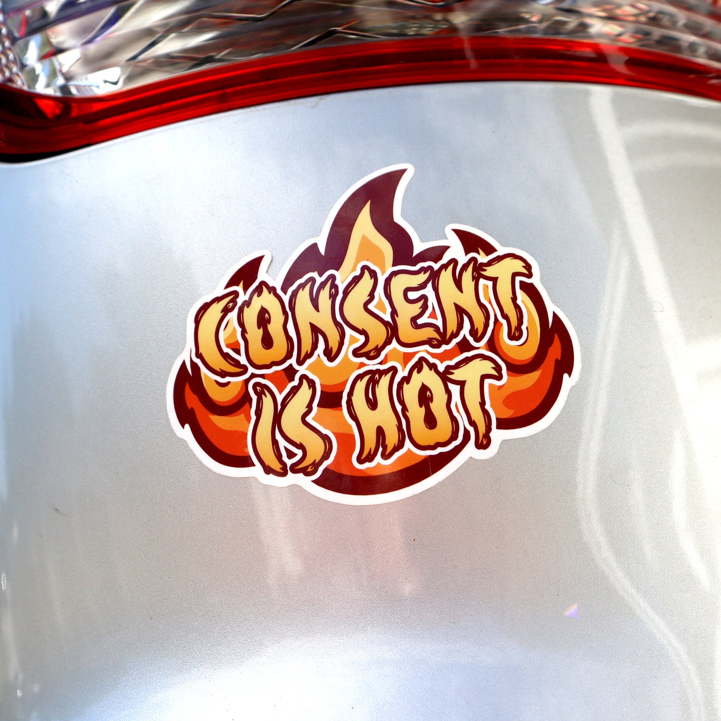 Consent is Hot Vinyl Sticker (3.5"x3")