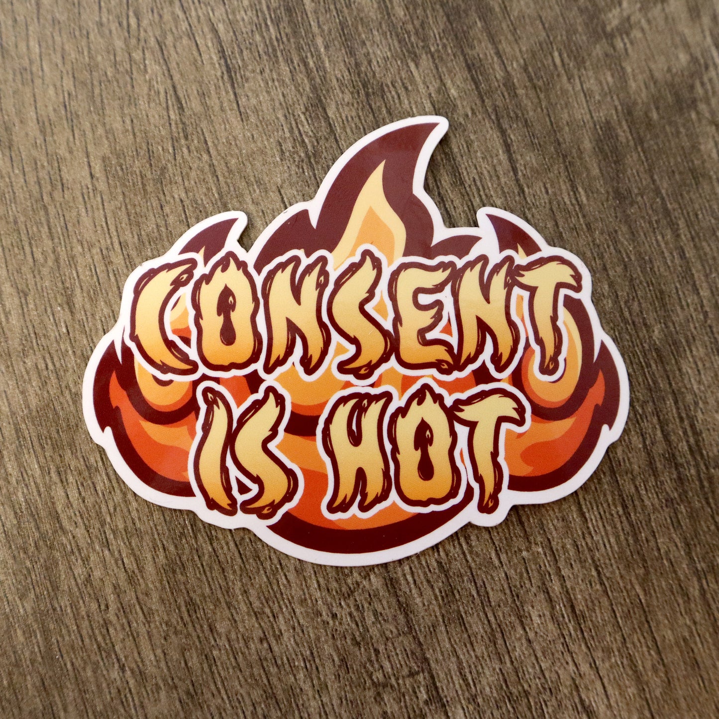 Consent is Hot Vinyl Sticker (3.5"x3")