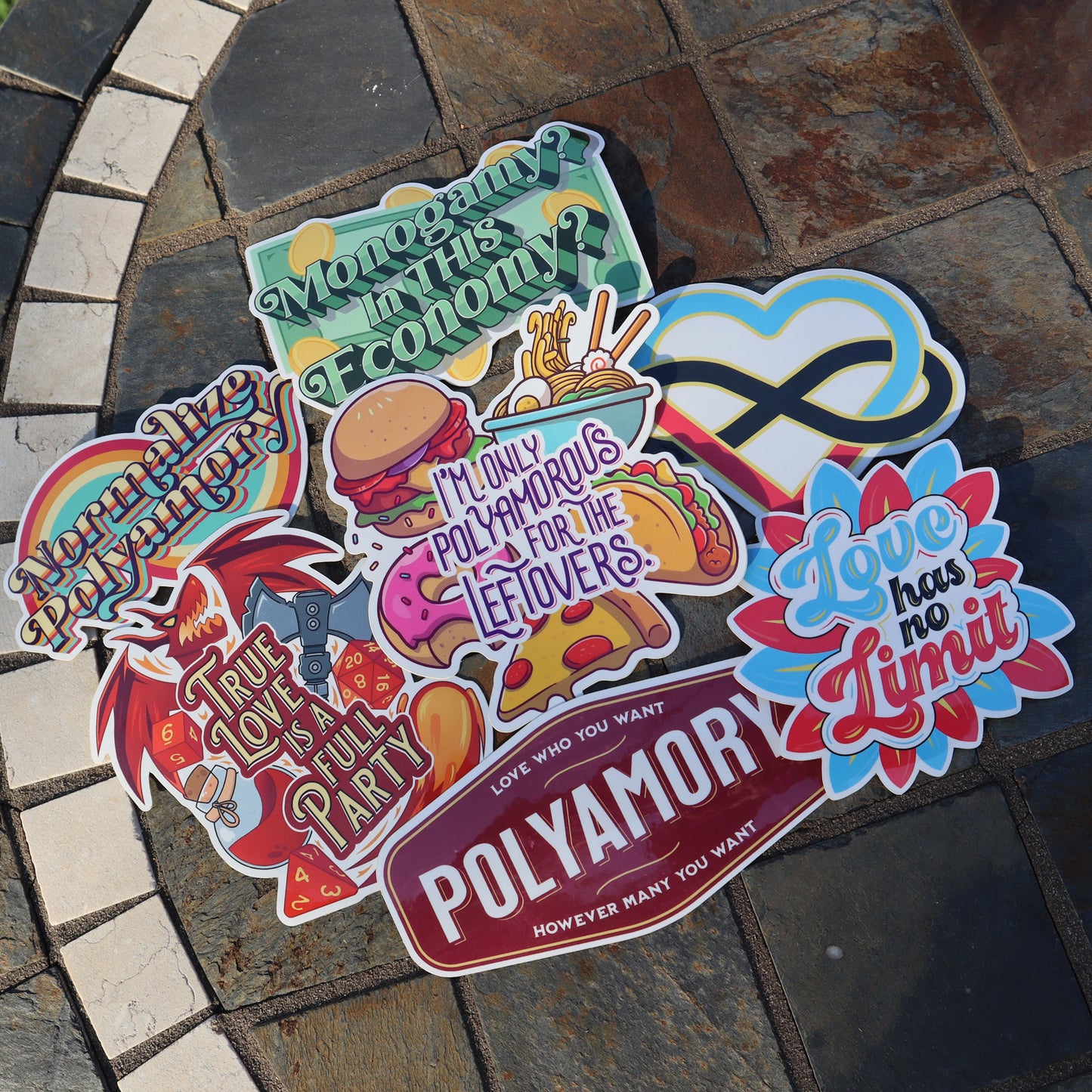 I'm Only Polyamorous For The Leftovers Vinyl Sticker (4.5"x4.2")