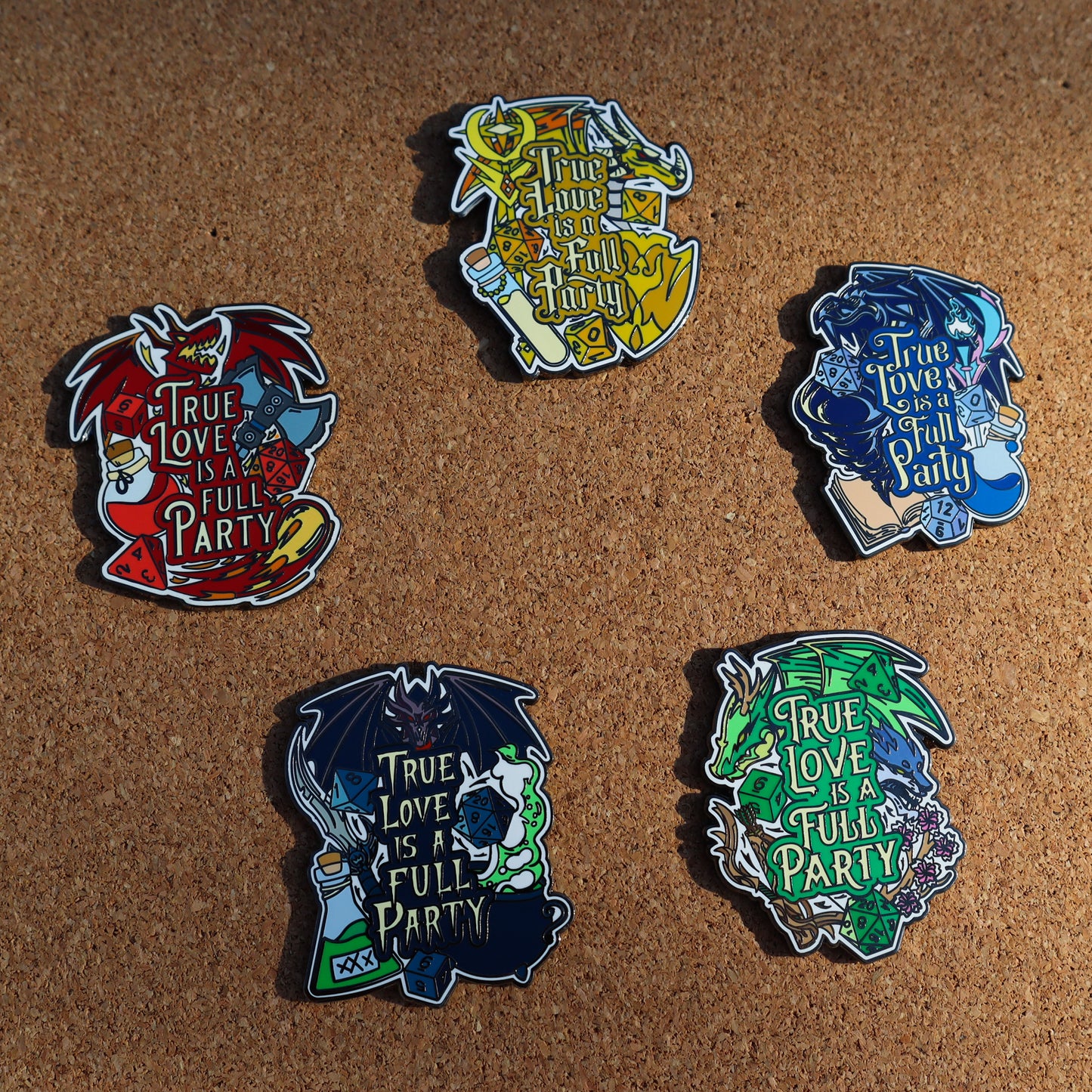 True Love is a Full Party Hard Enamel Pins