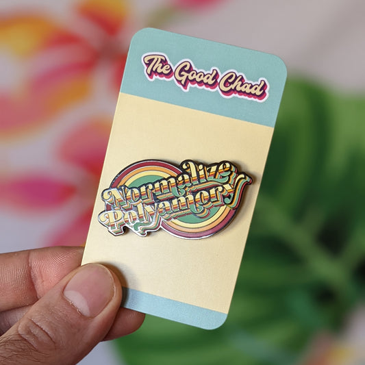 Normalize Polyamory Retro Hard Enamel Pin