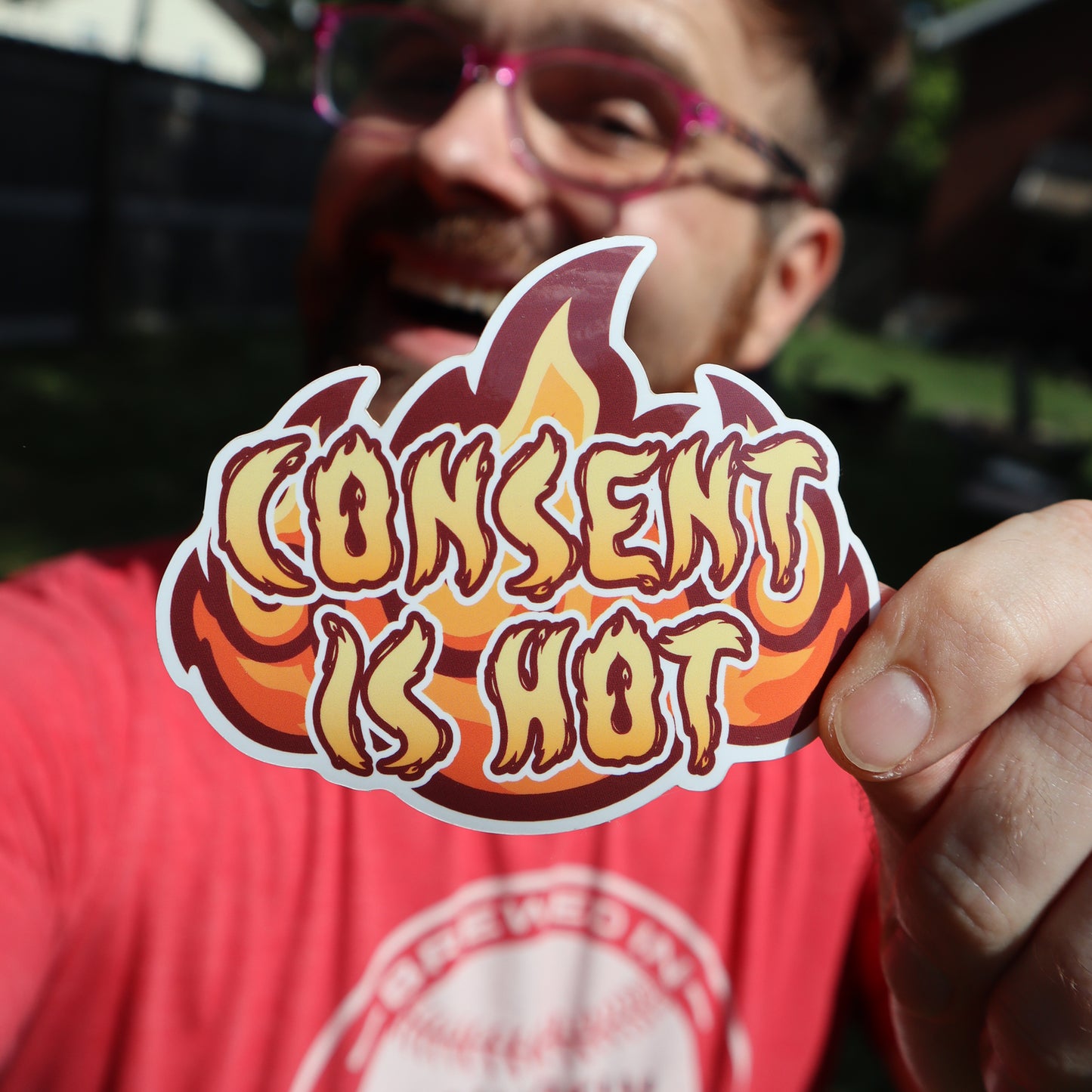 Consent is Hot Vinyl Sticker (3.5"x3")