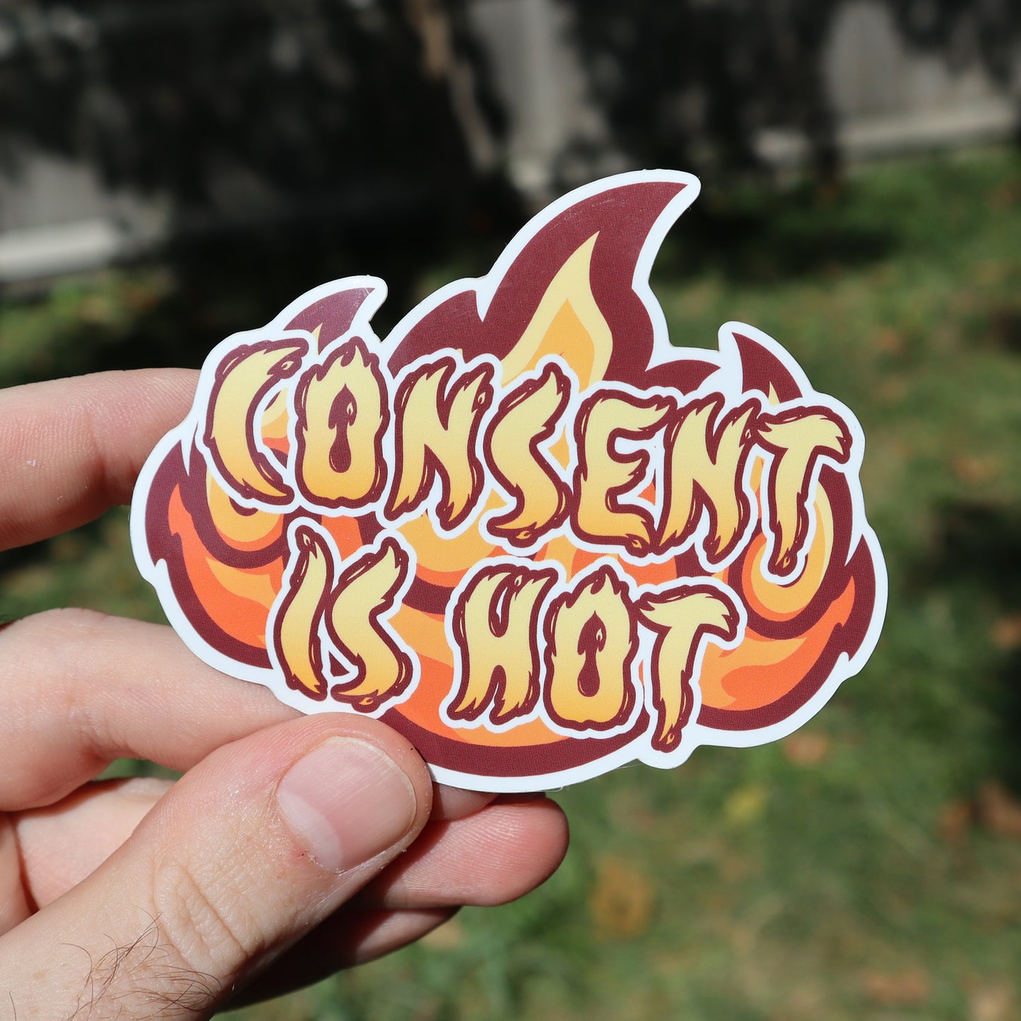 Consent is Hot Vinyl Sticker (3.5"x3")