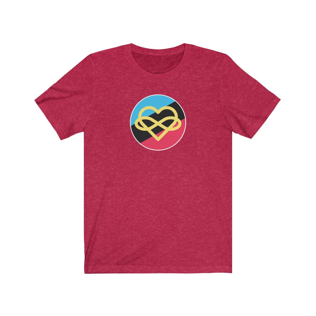 Polyamory Infinity Heart Circle Polyamory Tee