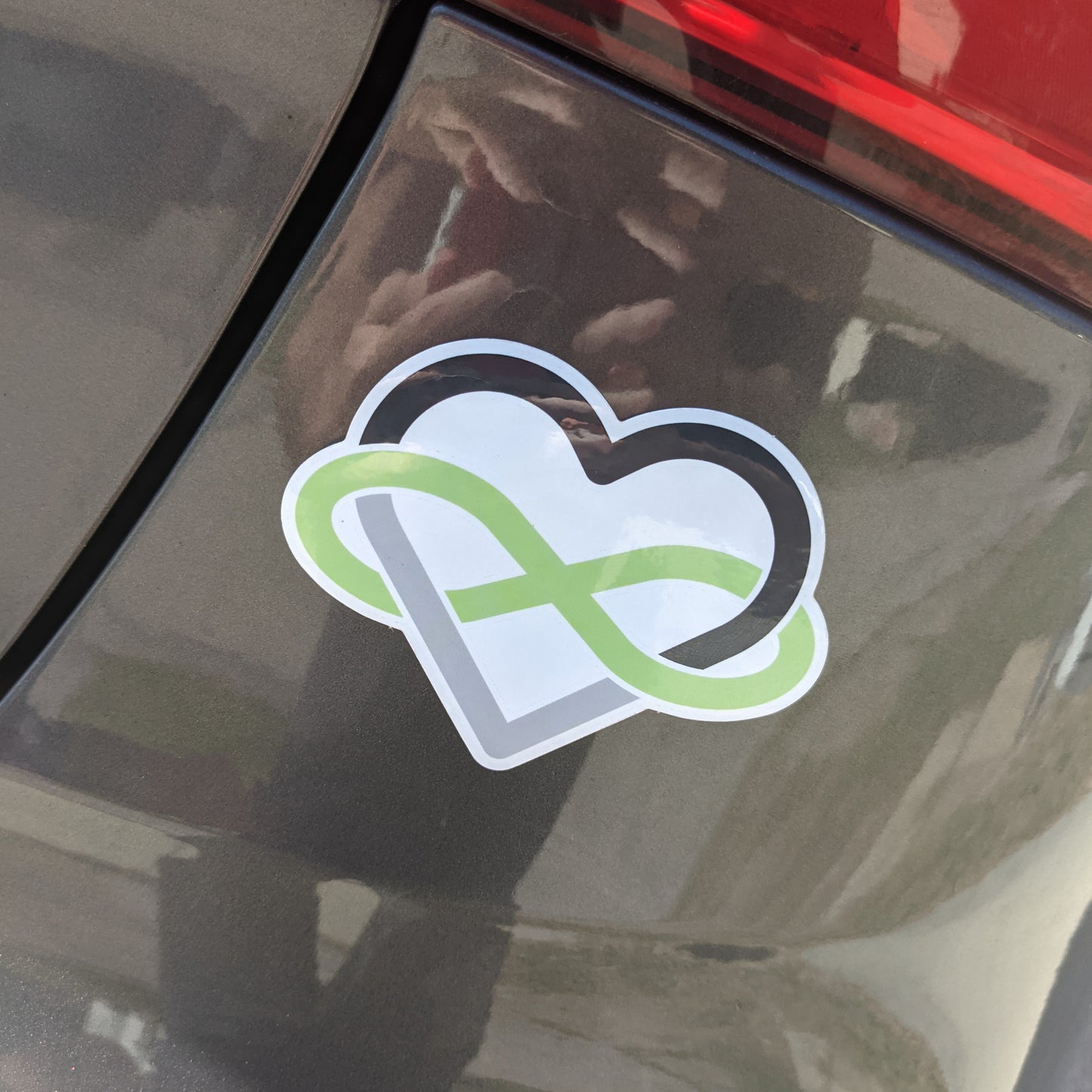 Agender Polyamory Infinity Heart Vinyl Sticker