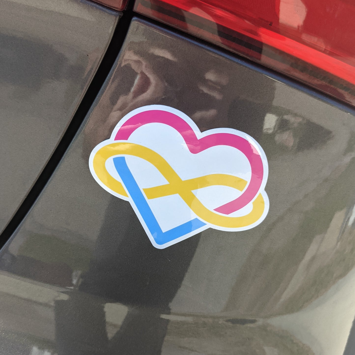 Pansexual Polyamory Infinity Heart Vinyl Sticker