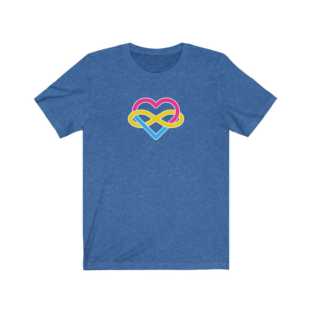 Pansexual Infinity Heart Polyamory Tee