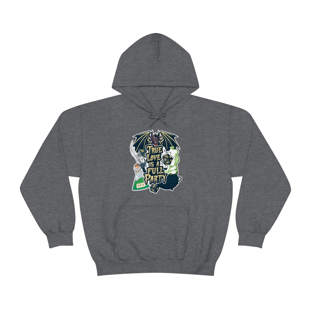True Love is a Full Party Hoodie - Black