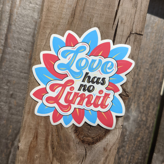 Love has no Limit Vinyl Polyamory Sticker (3.5"x3.5")