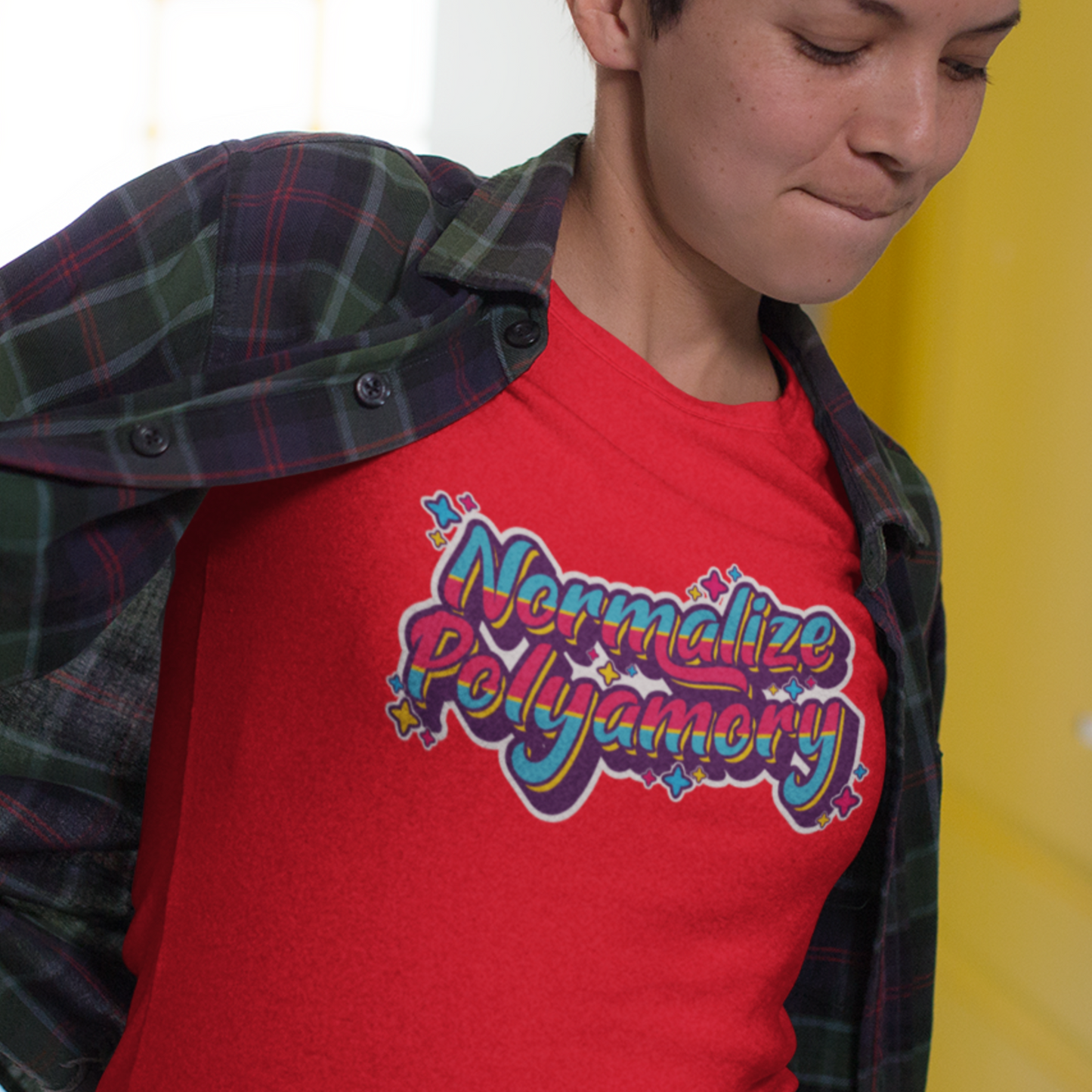 Normalize Polyamory Pride Flag Colors Tee