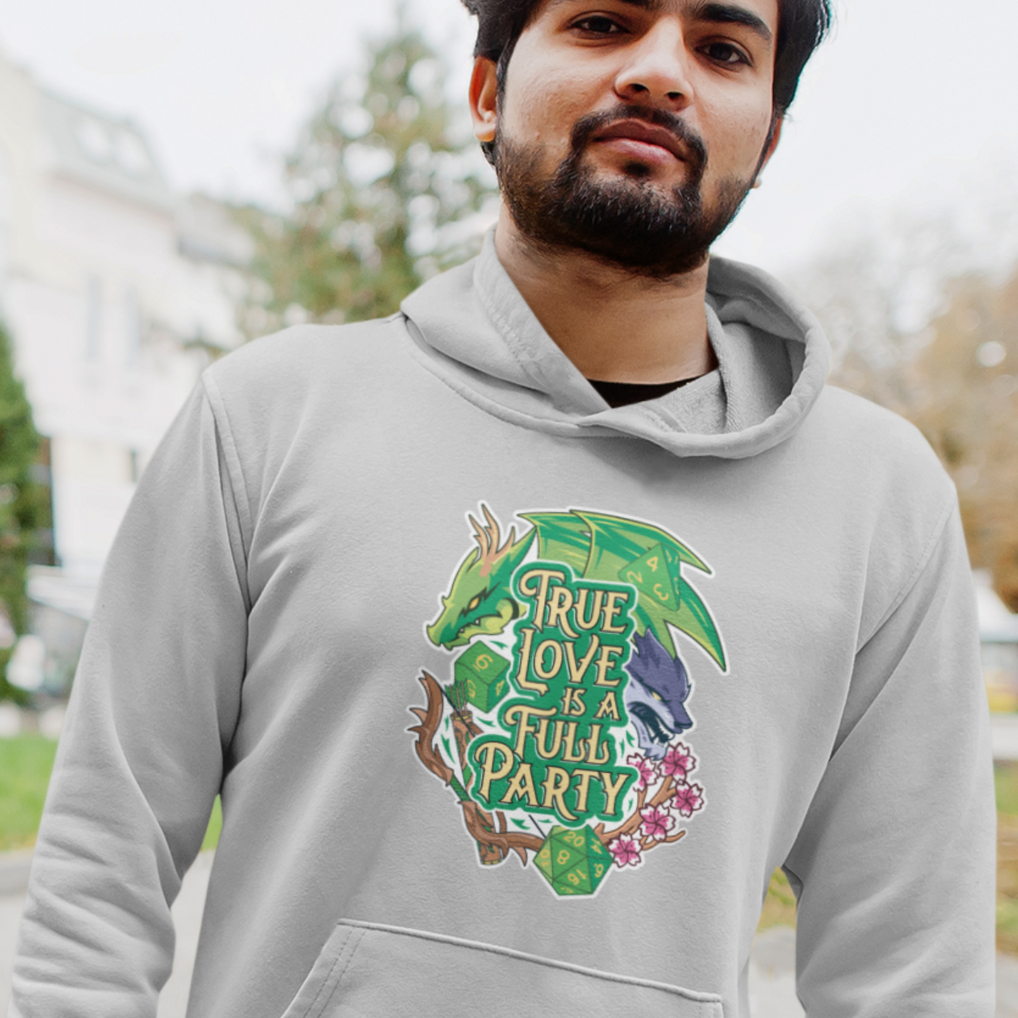 True Love is a Full Party Hoodie - Green