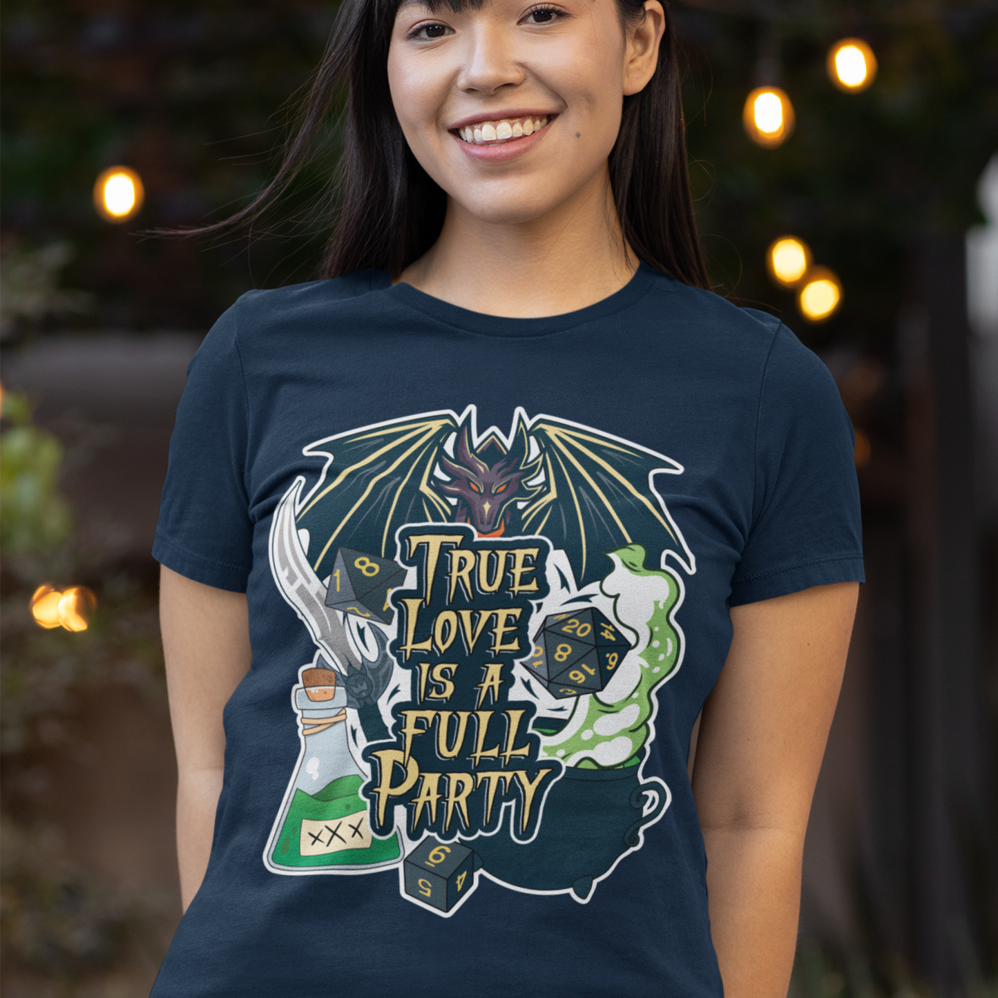 True Love is a Full Party Tee - Black