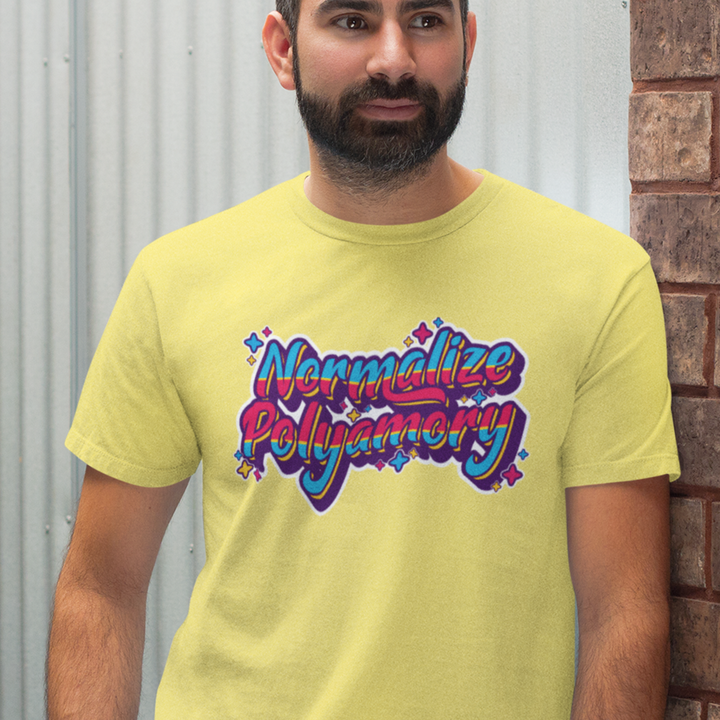 Normalize Polyamory Pride Flag Colors Tee