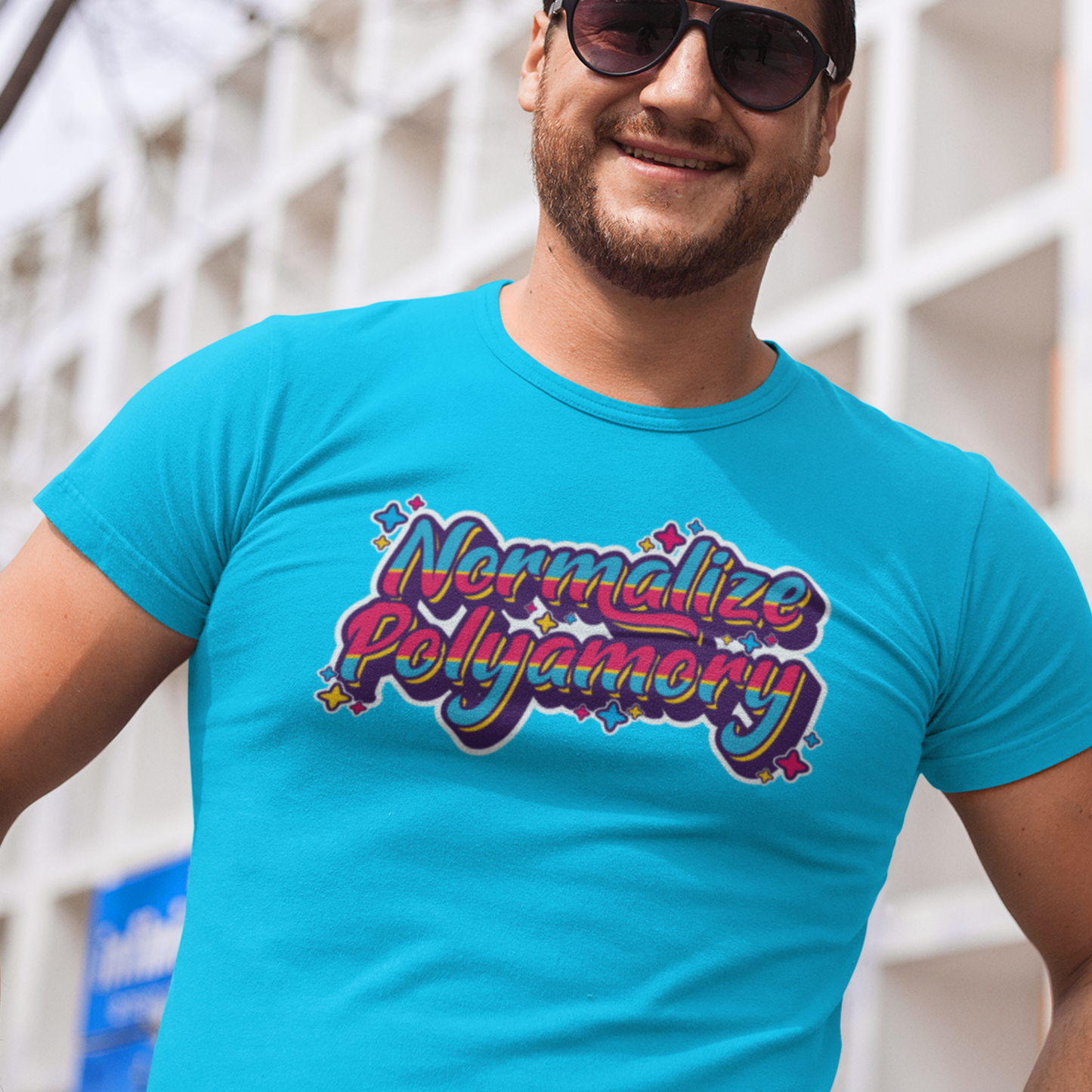 Normalize Polyamory Pride Flag Colors Tee