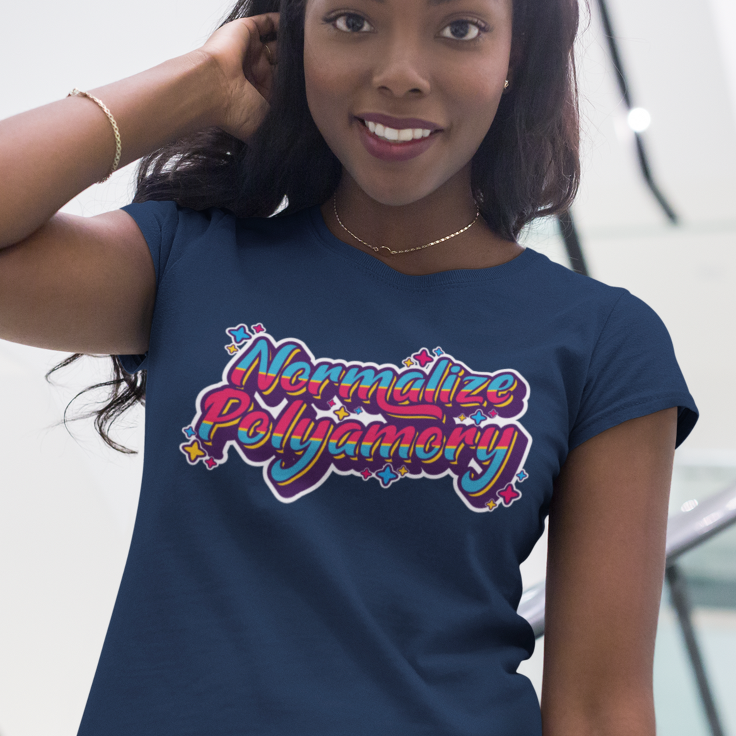 Normalize Polyamory Pride Flag Colors Tee