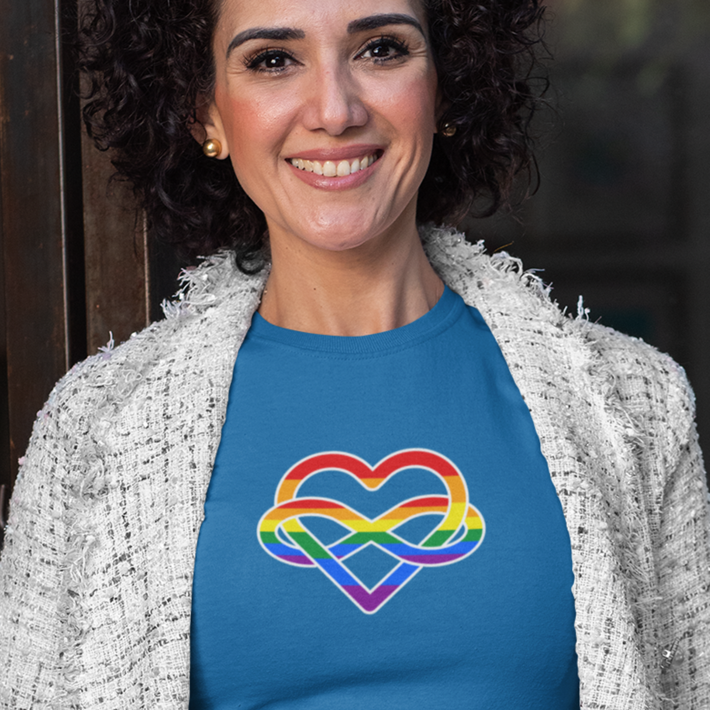 Rainbow Infinity Heart Polyamory Tee