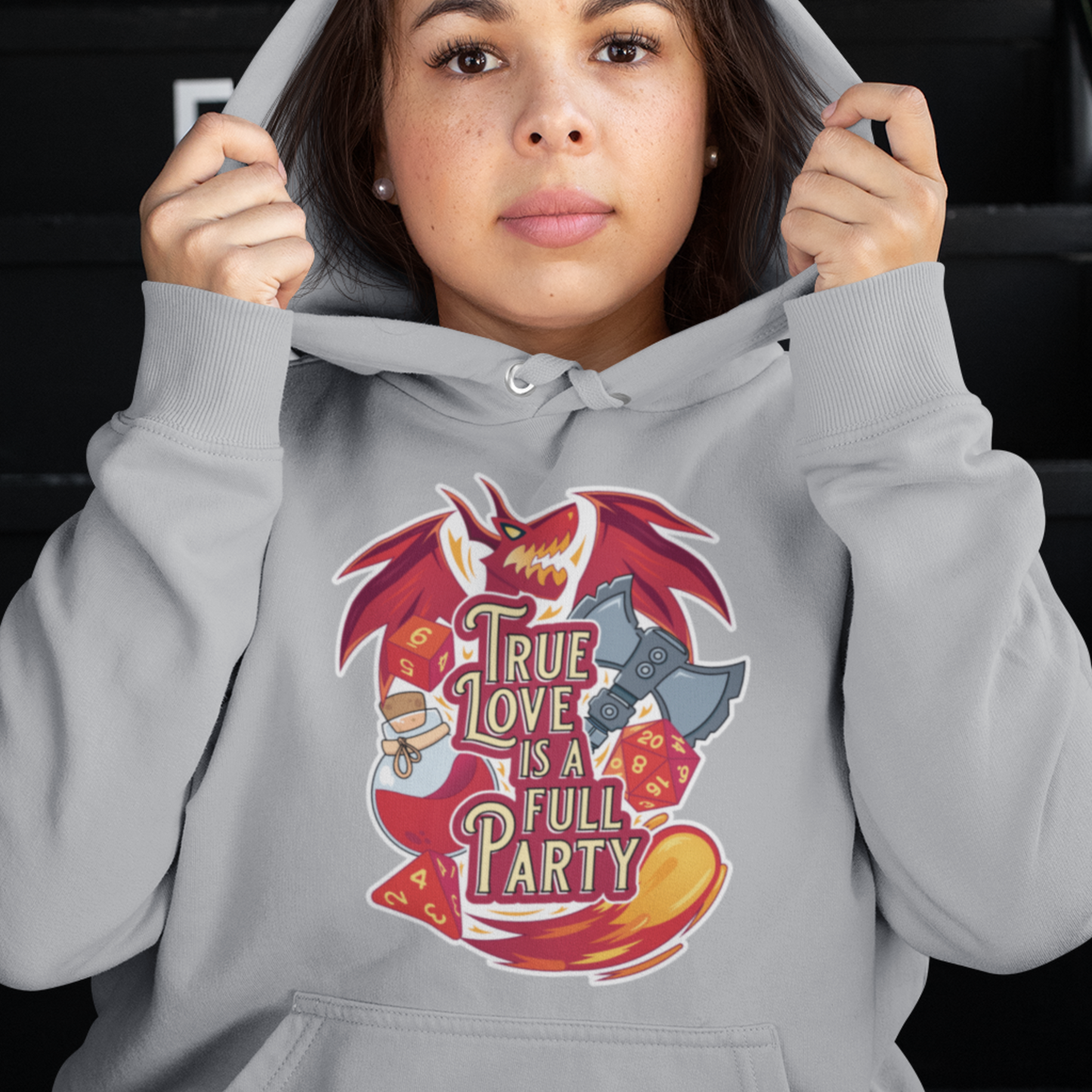 True Love is a Full Party Hoodie - Red