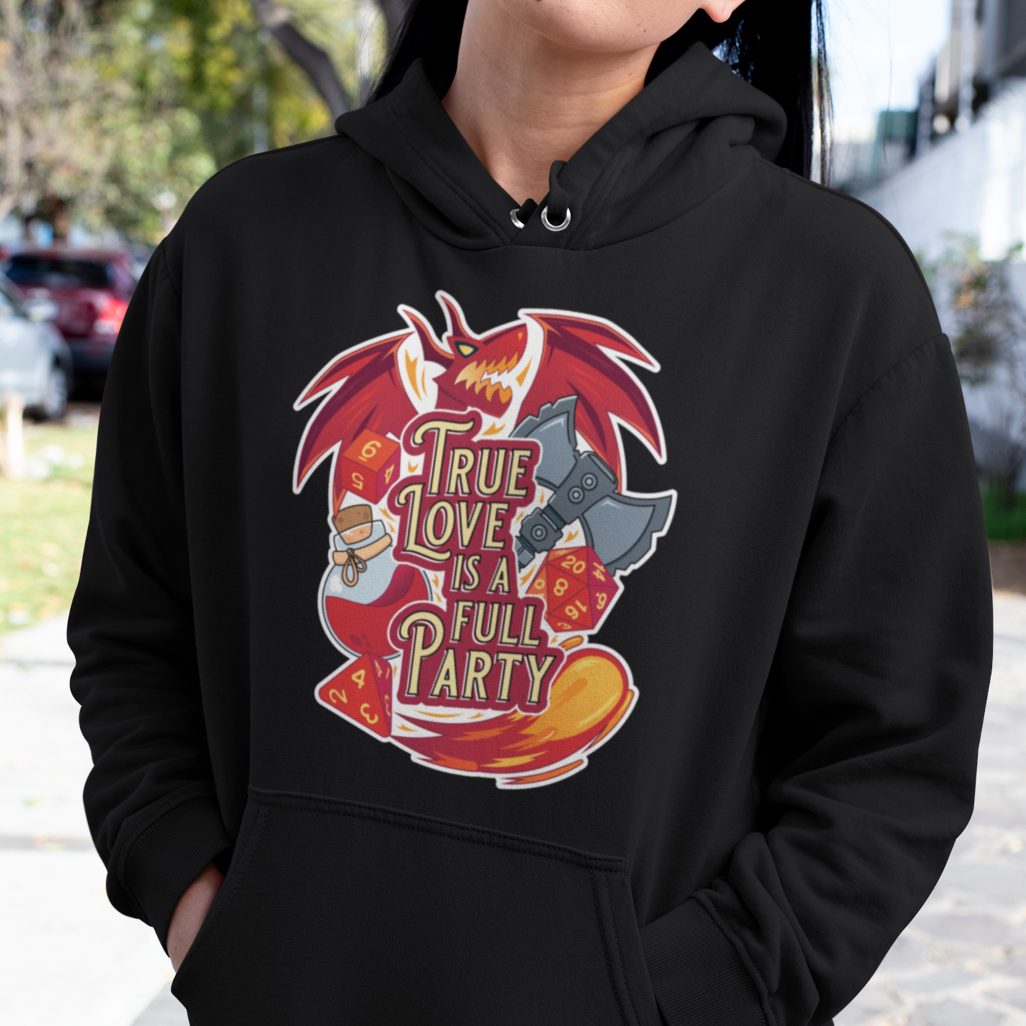True Love is a Full Party Hoodie - Red