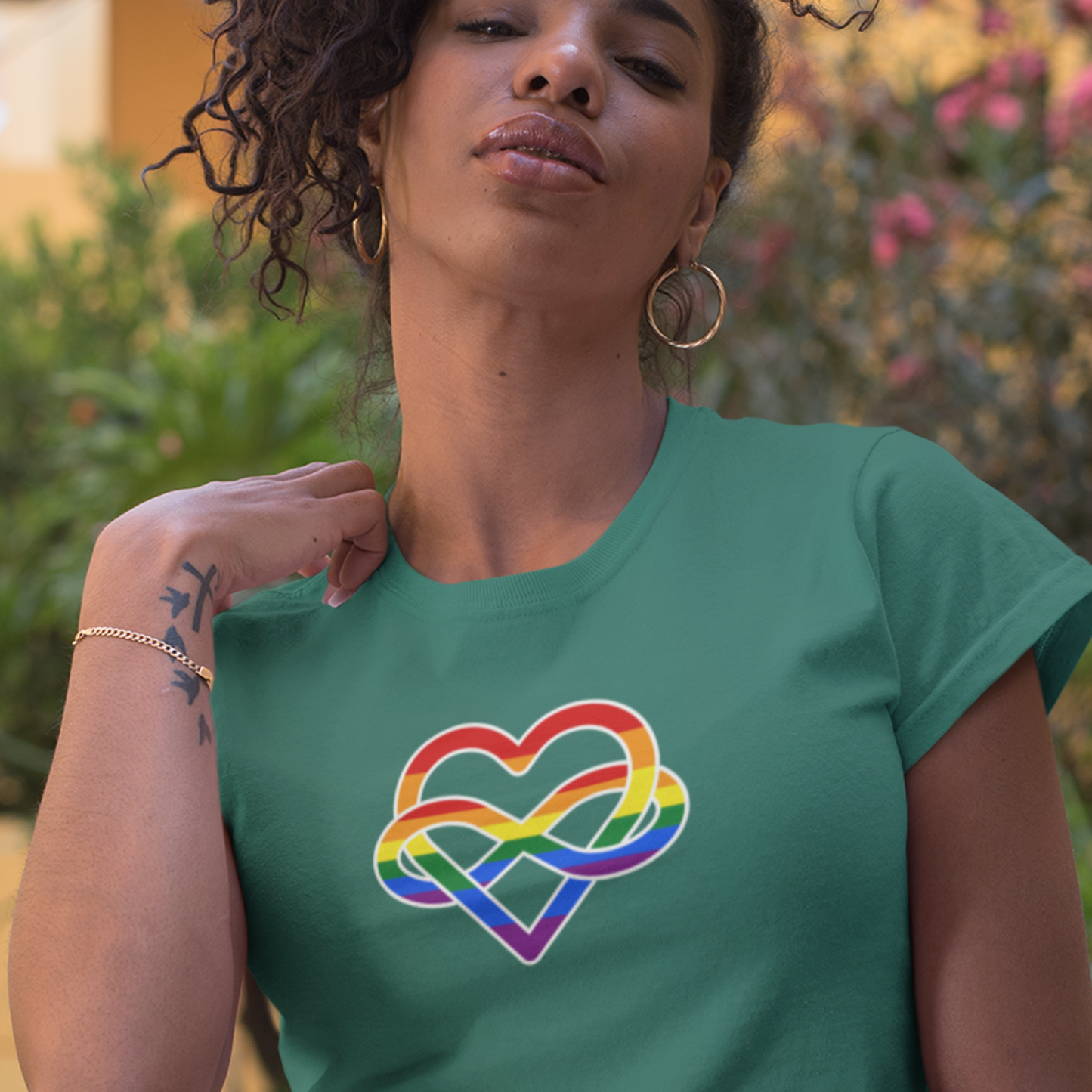Rainbow Infinity Heart Polyamory Tee