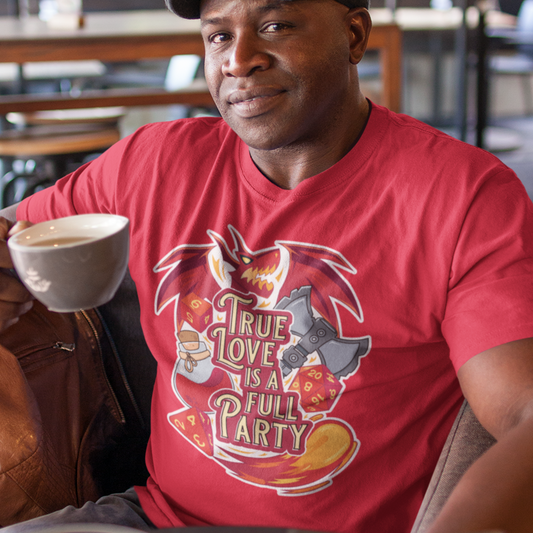 True Love is a Full Party Tee - Red