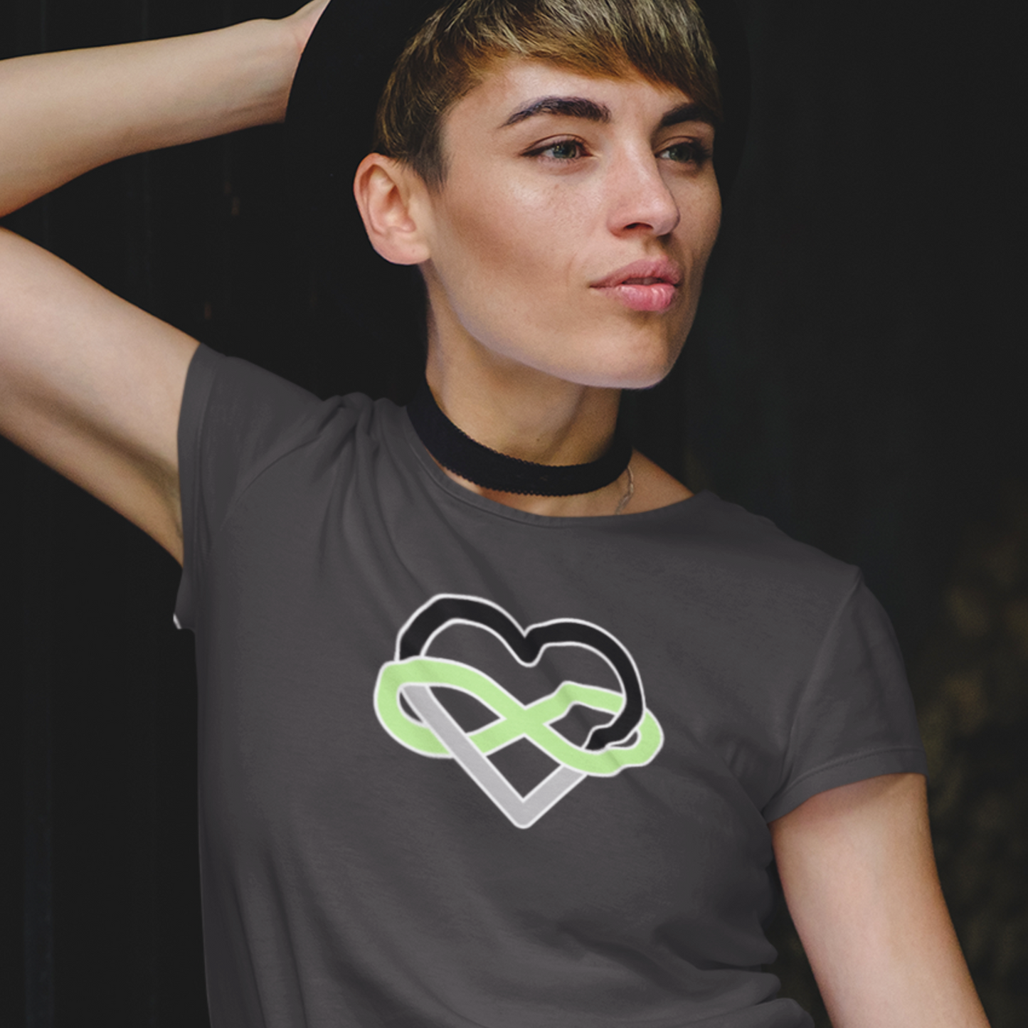 Agender Infinity Heart Polyamory Tee