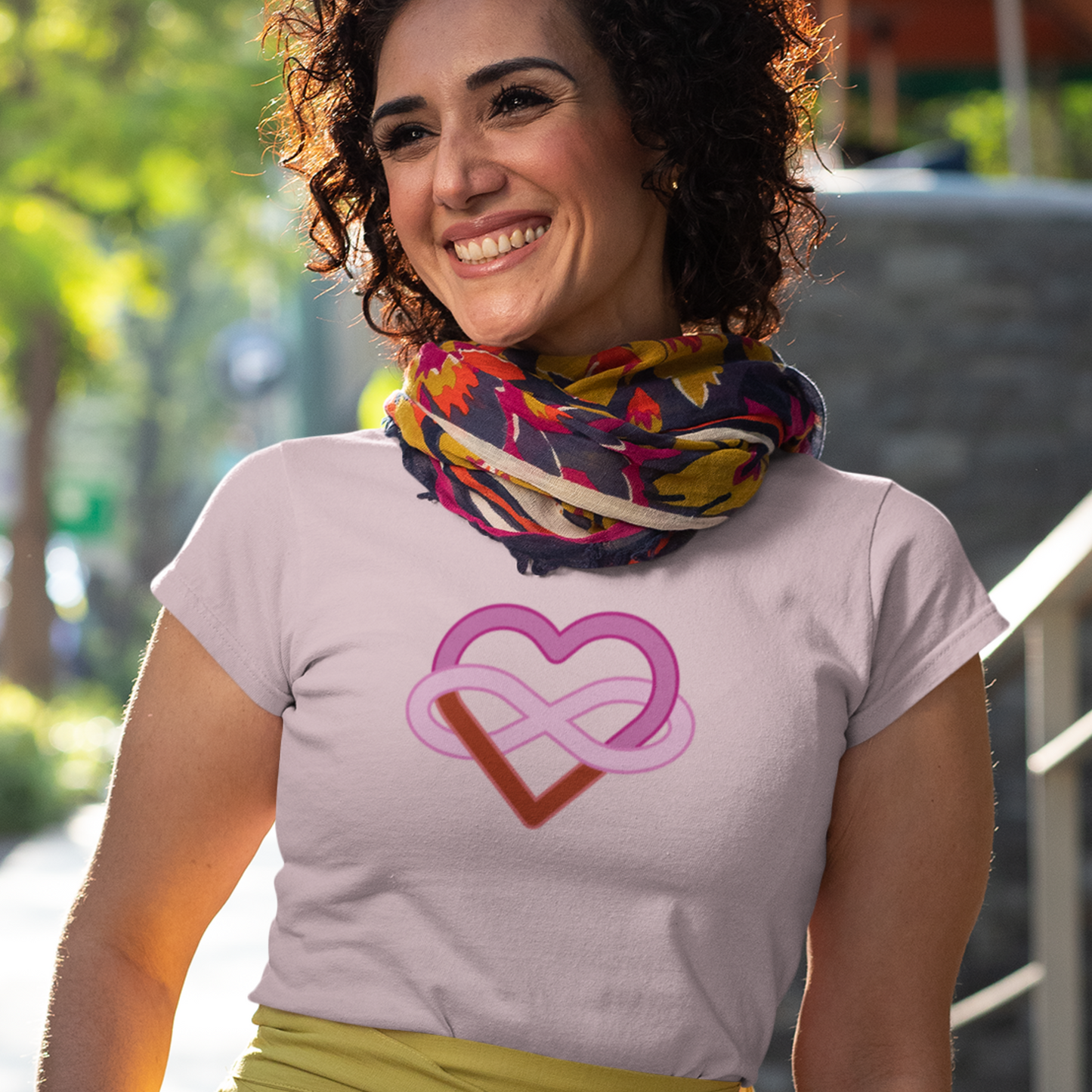 Lesbian Infinity Heart Polyamory Tee
