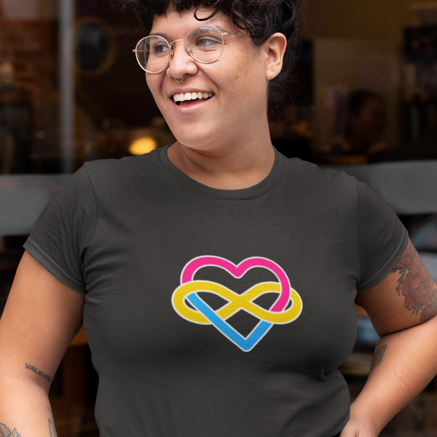 Pansexual Infinity Heart Polyamory Tee