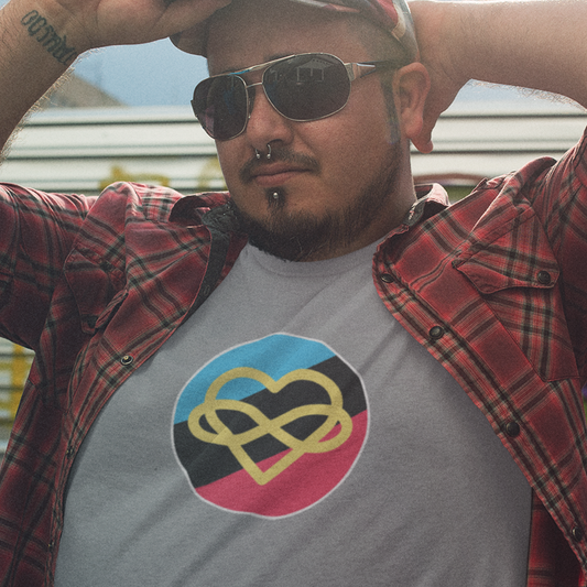 Polyamory Infinity Heart Circle Polyamory Tee