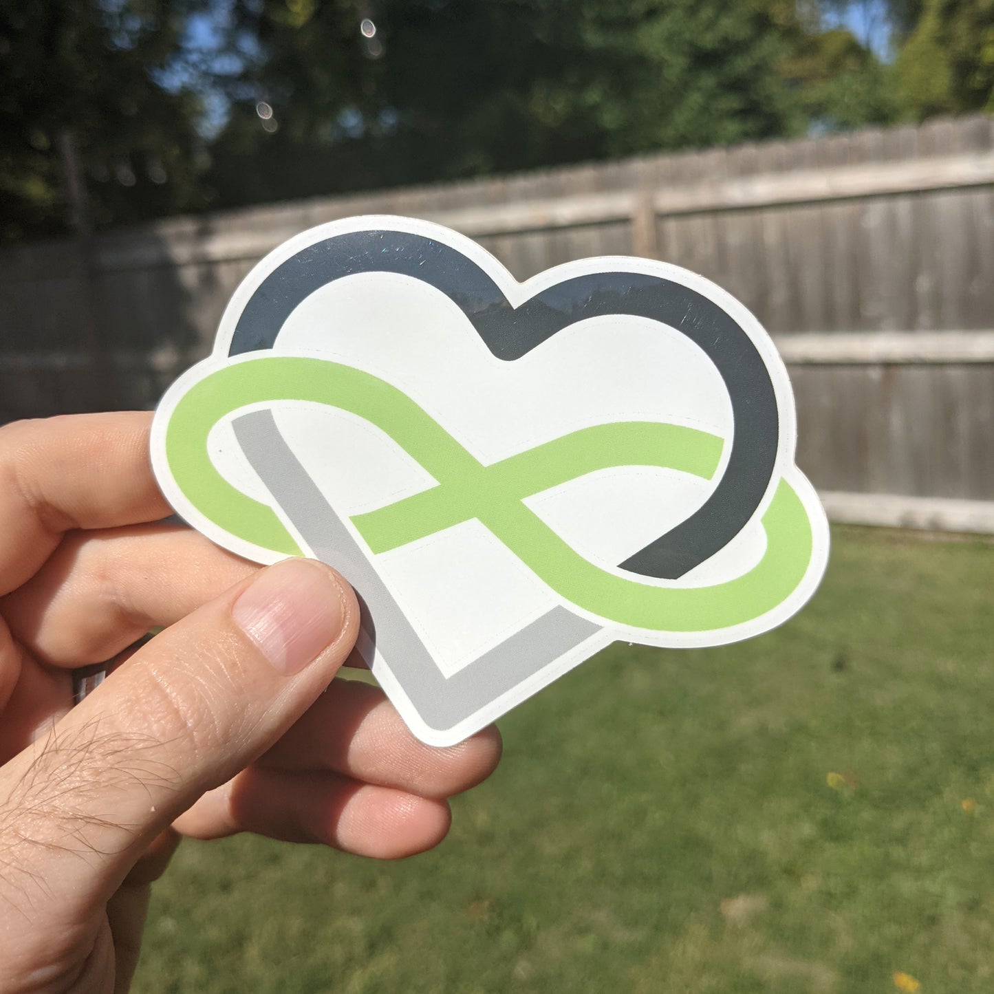 Agender Polyamory Infinity Heart Vinyl Sticker