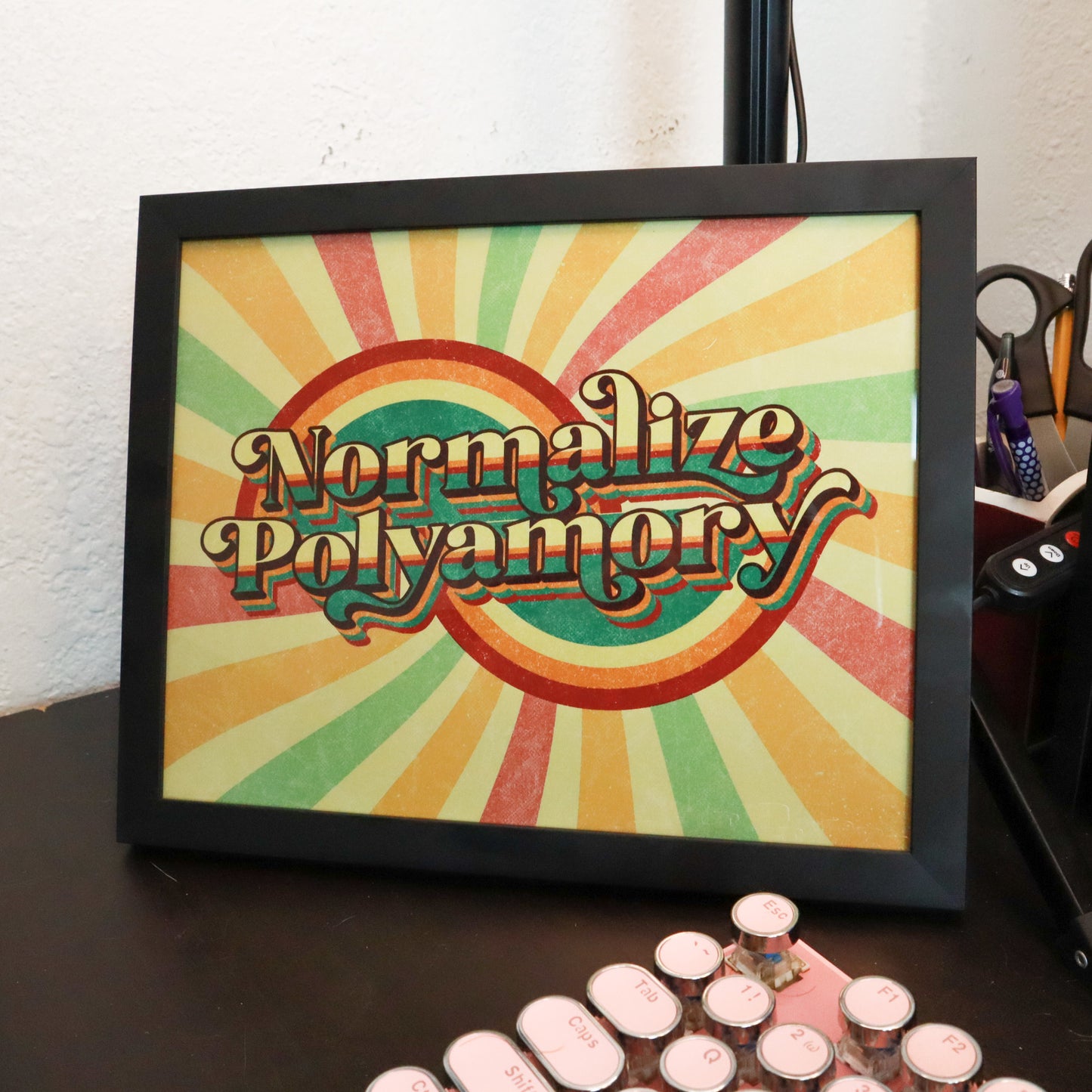 Normalize Polyamory Retro Art Print