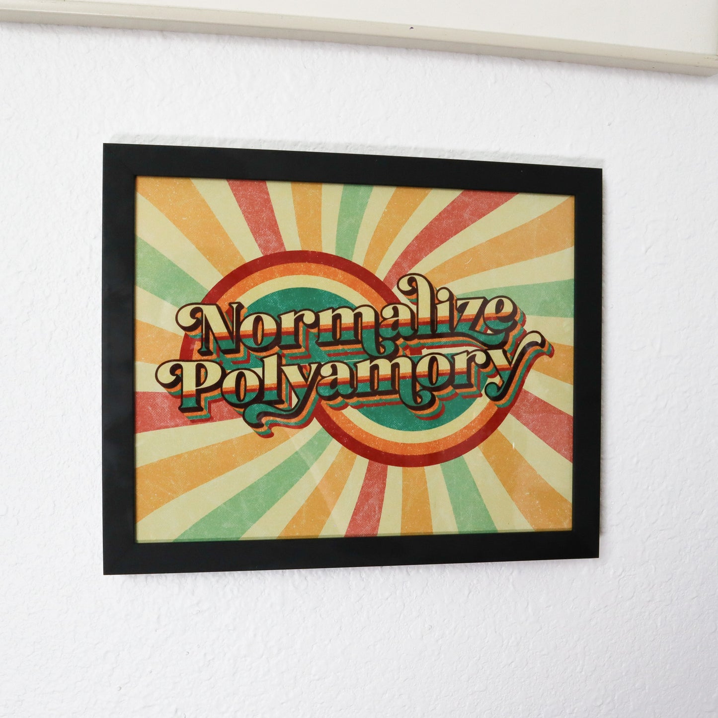 Normalize Polyamory Retro Art Print