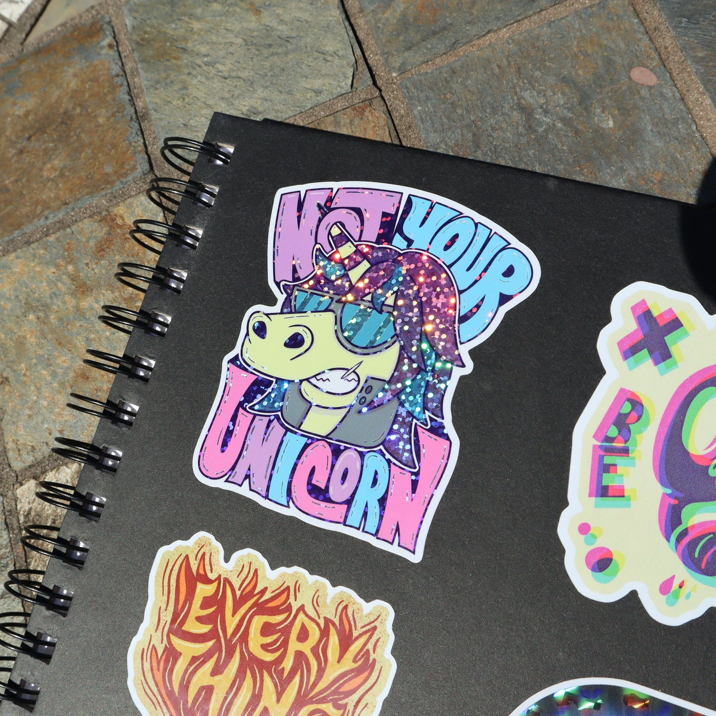 Not Your Unicorn Vinyl Glitter Sticker (3.5"x3")