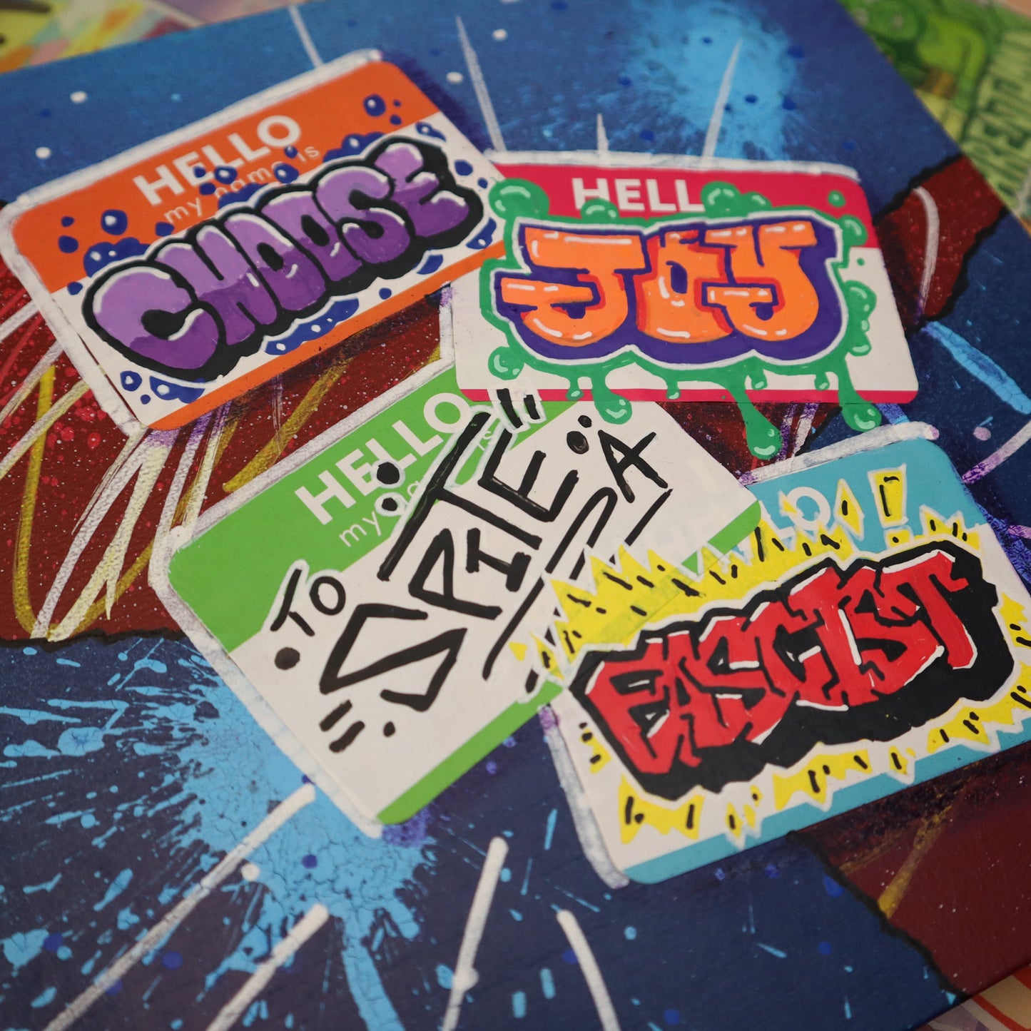 Choose Joy to Spite a Fascist Original Painting