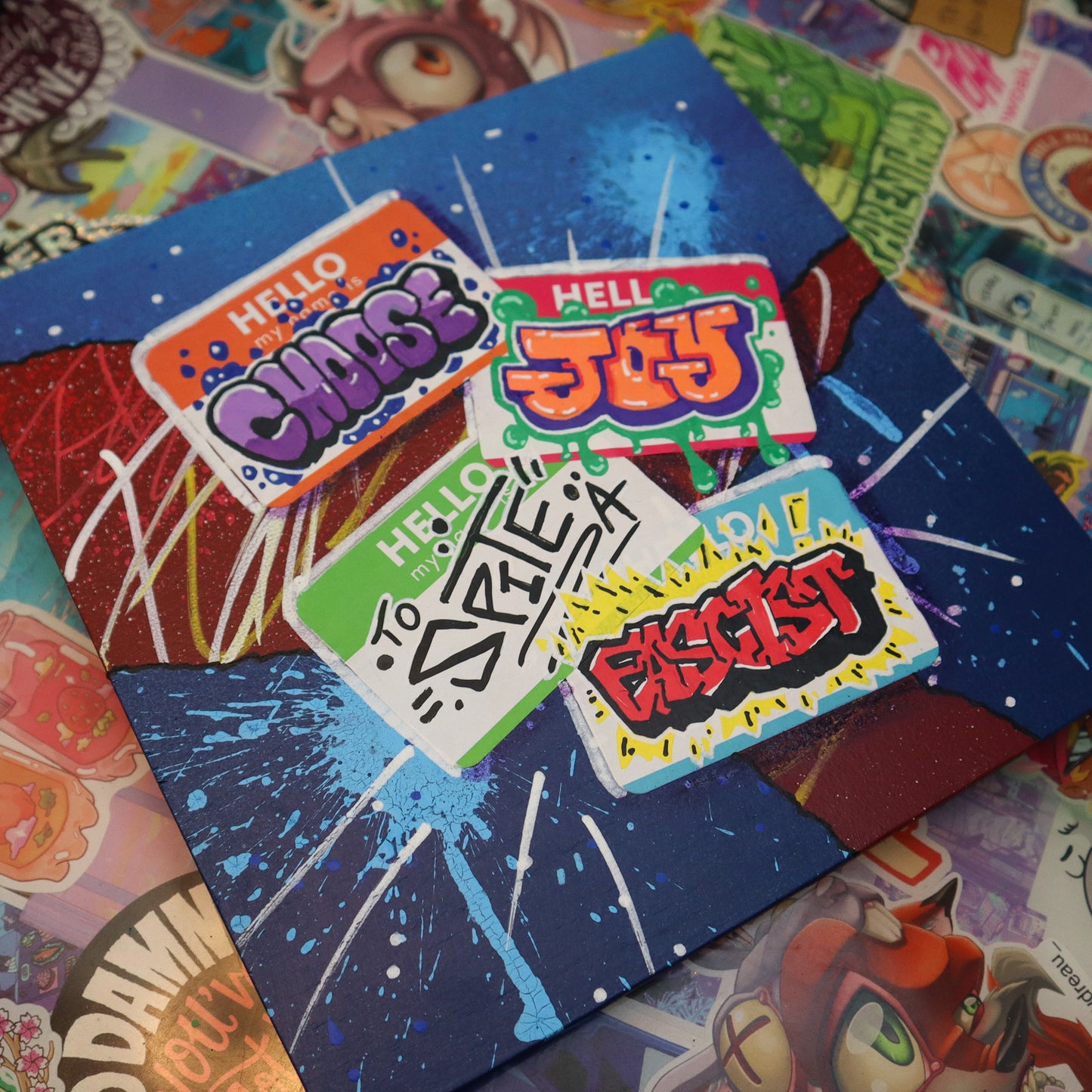 Choose Joy to Spite a Fascist Original Painting