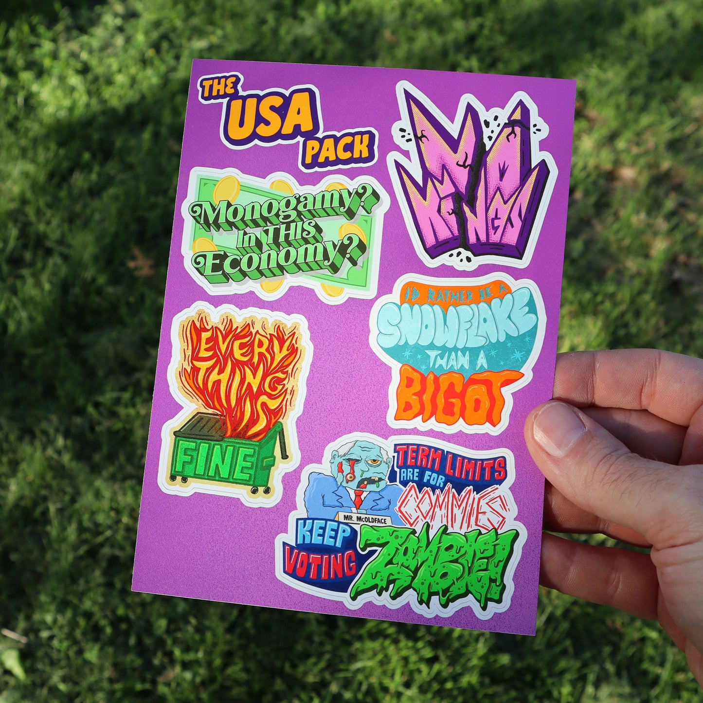 USA Vinyl Sticker Pack (2.5"-3" each)