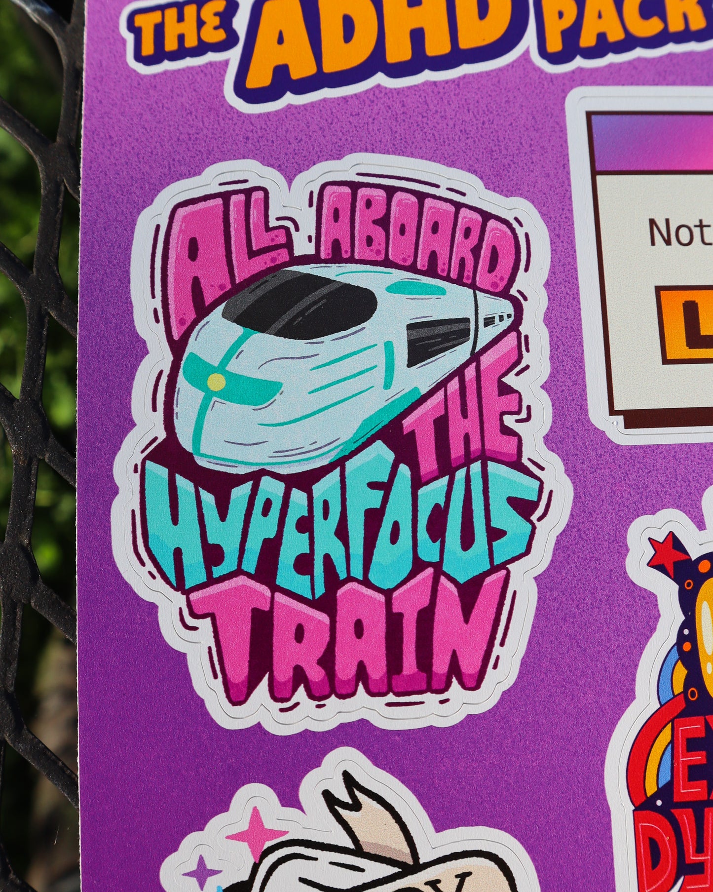 ADHD Vinyl Sticker Pack (2.5"-3" each)