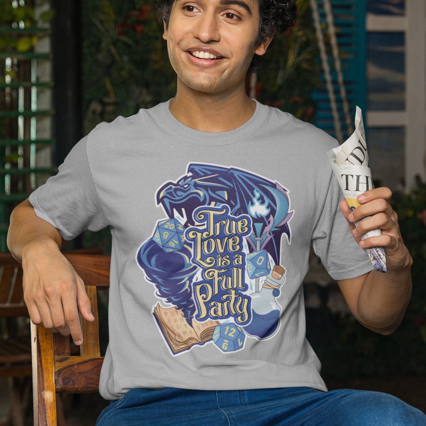 True Love is a Full Party Tee - Blue