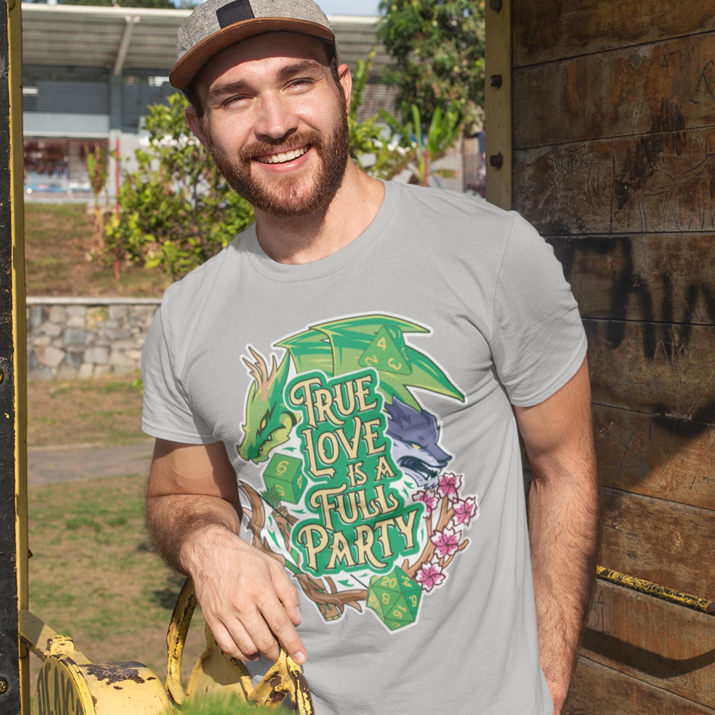 True Love is a Full Party Tee - Green